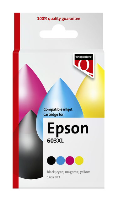 Ink cartridge Quantore alternative tbv Epson 603XL black + 3 colors Ink cartridge Quantore alternative tbv Epson 603XL black + 3 colors