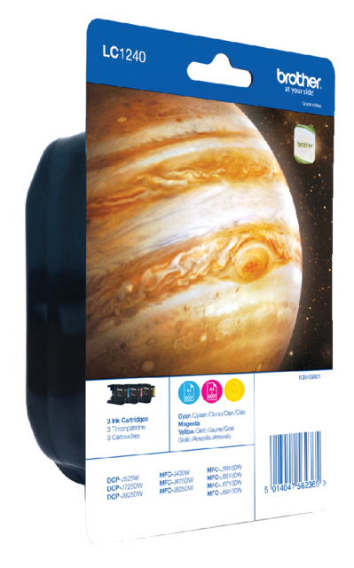 Inktcartridge Brother LC-1240RBWBP 3 kleuren Inktcartridge Brother LC-1240RBWBP 3 kleuren