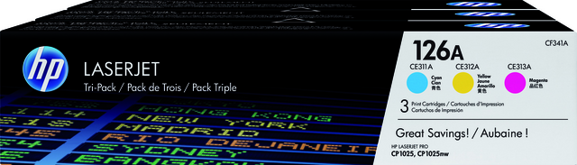 Toner cartridge HP CF341AM 126A 3 colors