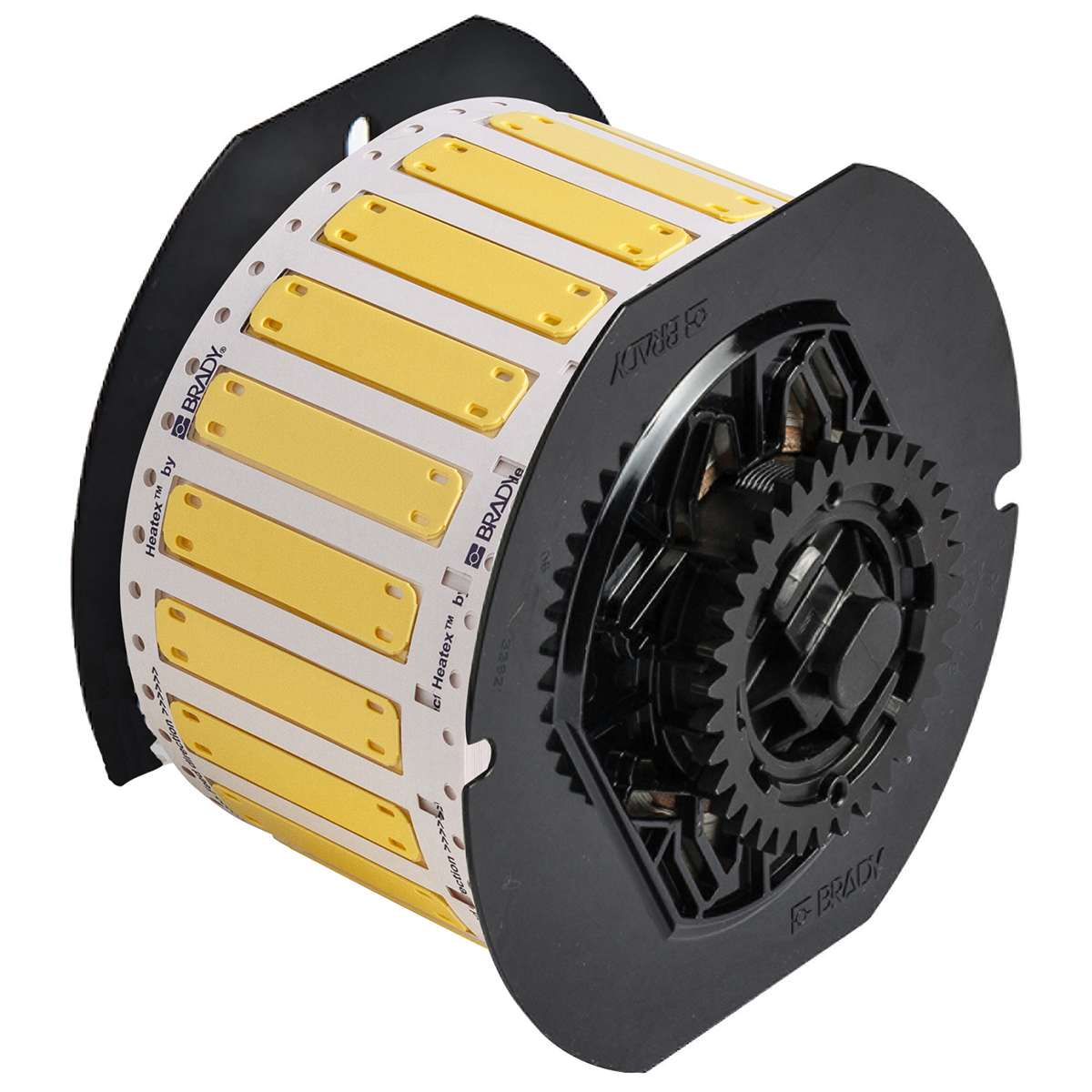 195559-B33-7515-7643-YL Heatex-kabelmerkers voor BBP33/i3300-printers, 75,00 mm (B) x 15,00 mm (H), Geel