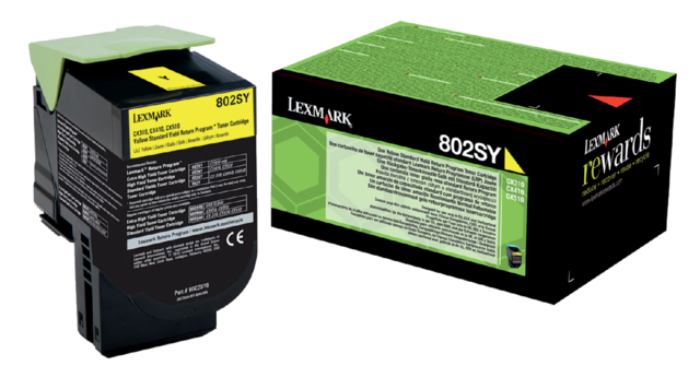 Tonercartridge Lexmark 80C2SY0 prebate geel Tonercartridge Lexmark 80C2SY0 prebate geel