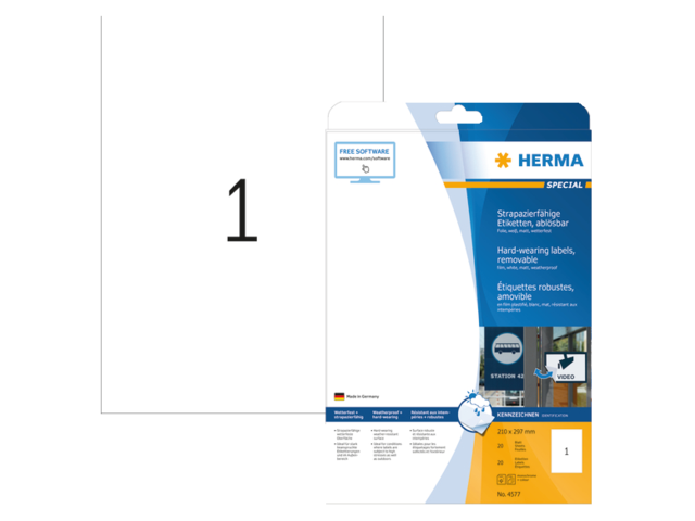 4577 etiket herma 4577 210x297mm 20st