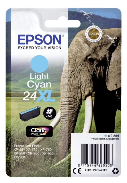 Inktcartridge Epson 24XL T2435 lichtblauw Inktcartridge Epson 24XL T2435 lichtblauw