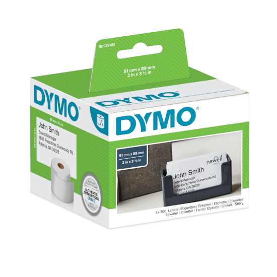 Dymo S0929100 51x89mm afspraakkaartjes of naambadgekaartjes (niet-zelfklevend)