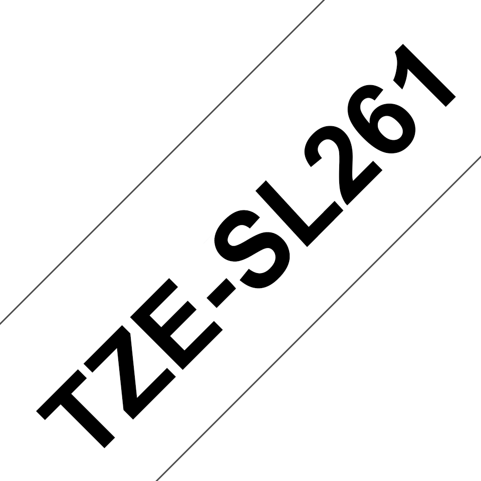 Brother TZe-SL261 zelflaminerende tape zwart op wit, 36mm