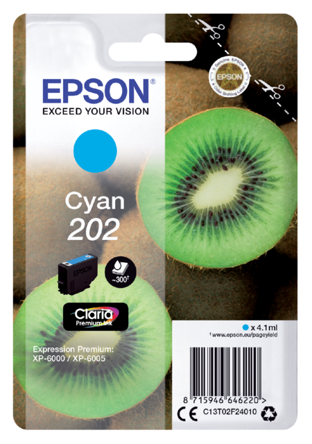 2888124 inkcartridge epson 202 t02f24 blauw
