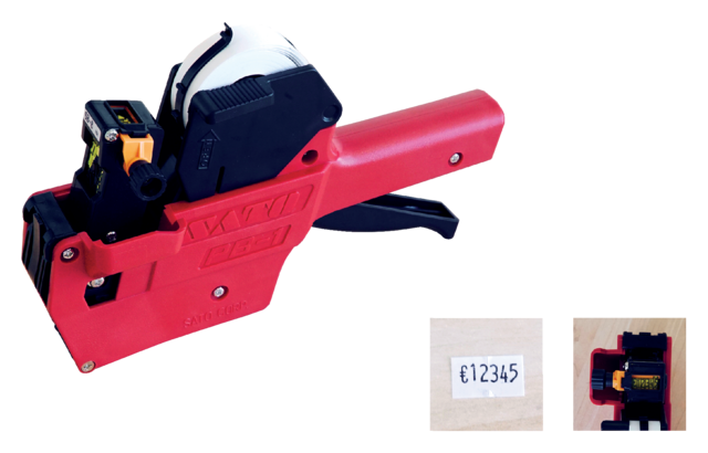 Etiketteertang Sato PB1 1 regel 11x18mm Etiketteertang Sato PB1 1 regel 11x18mm