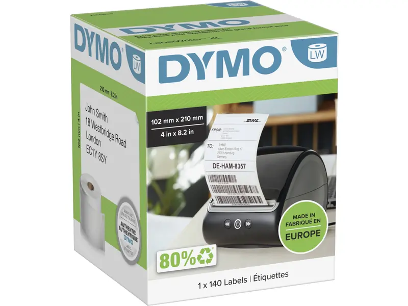 Dymo 2166659 XL DHL verzendlabel 102 x 210 mm Dymo 2166659 XL DHL verzendlabel 102 x 210 mm