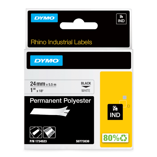 Dymo 1734523 RHINO Permanent Polyester, 24 mm x 5,5 m