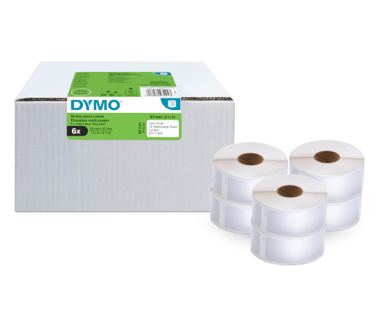 Dymo 2093093 12-pack LW etiket 99012, 36x89mm wit papier