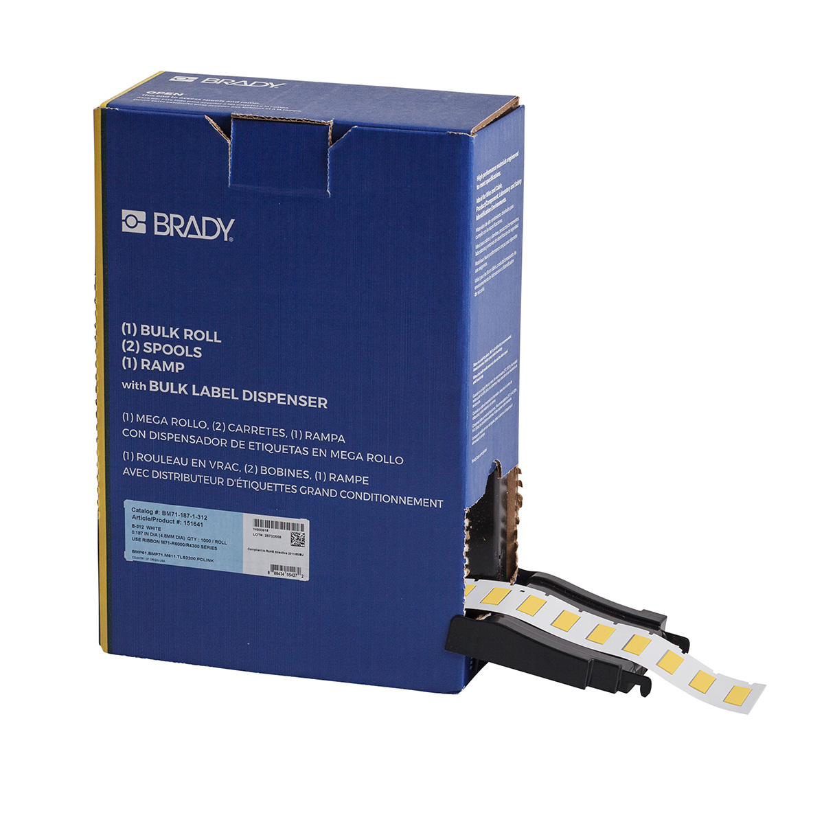 174436-BM-187-1-312-YL PermaSleeve® commerciële hittekrimpende labels voor M610, M611, BMP61, M710 en BMP71, 25,40 mm (B) x 8,51 mm (H), Geel 174436-BM-187-1-312-YL PermaSleeve® commerciële hittekrimpende labels voor M610, M611, BMP61, M710 en BMP71, 25,40 mm (B) x 8,51 mm (H), Geel