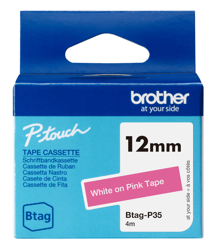 Brother Btag-P35 weiß auf rosa Brother Btag-P35 weiß auf rosa