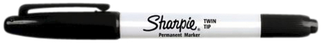 Sharpie Twin Tip permanente marker Zwart Fijne punt, per stuk