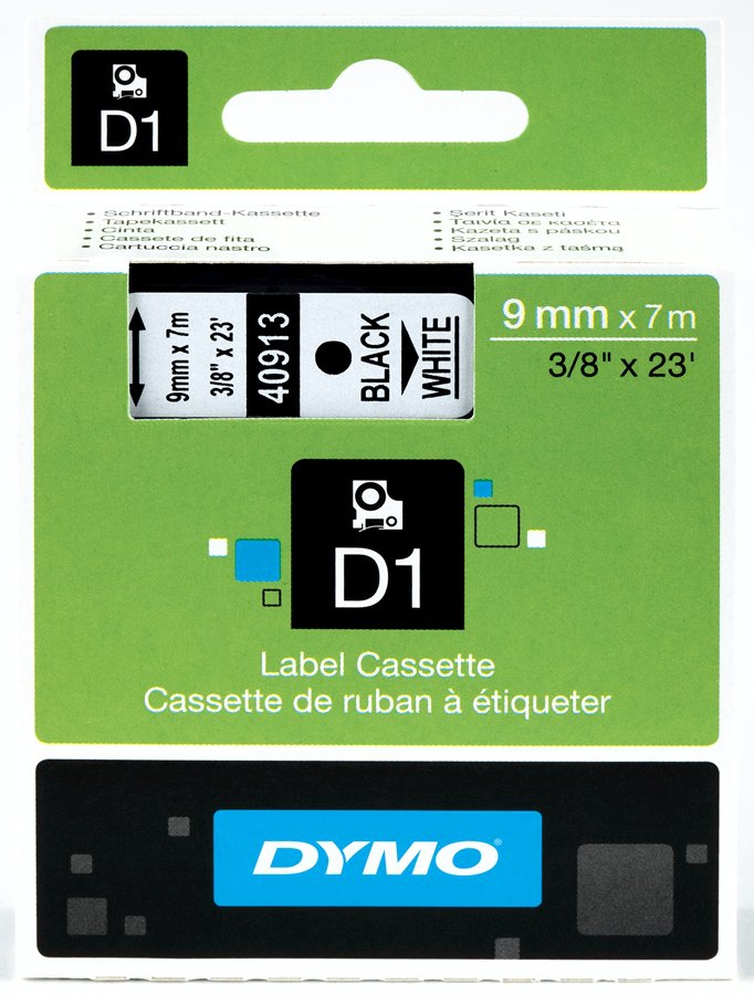 Dymo 2093096 Value Pack 10x S0720680 D1 zwart op wit, 9mm