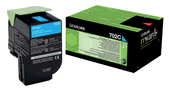 Tonercartridge Lexmark 70C20C0 prebate blauw Tonercartridge Lexmark 70C20C0 prebate blauw