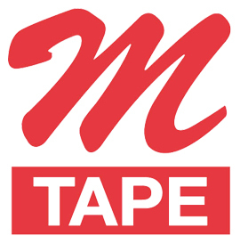MK-232BZ TM-Tape 12mm rood op wit
