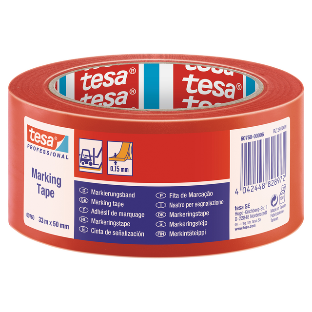 Markeringstape tesa® Professional 60760 PV1 50mmx33m rood Markeringstape tesa® Professional 60760 PV1 50mmx33m rood