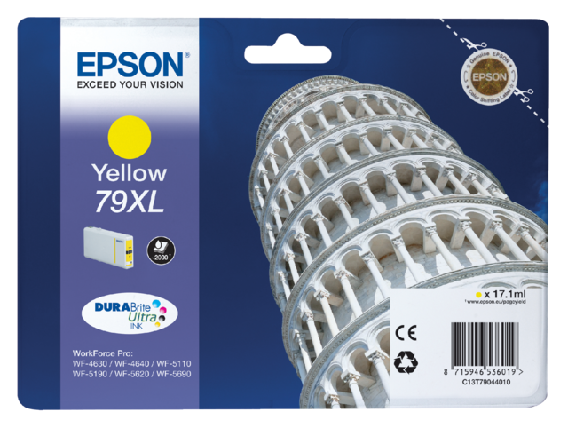 Inktcartridge Epson 79XL T7904 geel Inktcartridge Epson 79XL T7904 geel