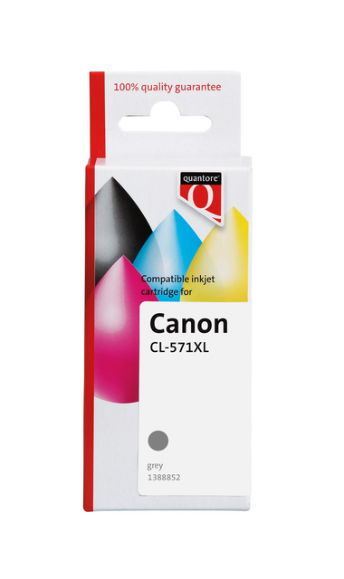 K12673PR inkcartridge quantore canon cl-571xl grijs