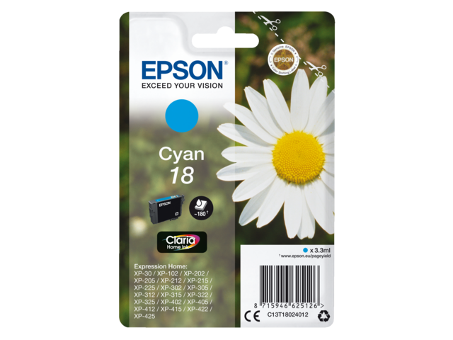 2666413 inkcartridge epson 18 t1802 blauw