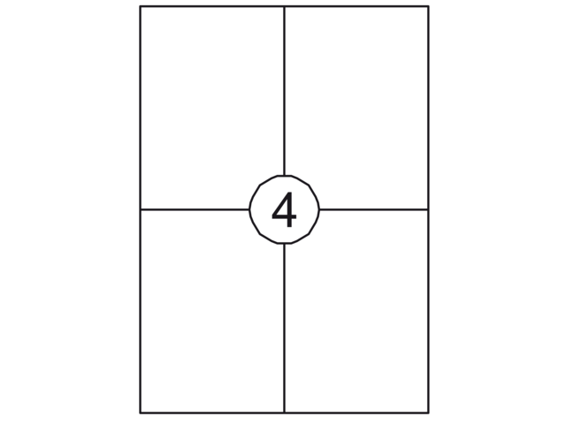 Etiket QUANTORE huismerk 105X148MM 60ST