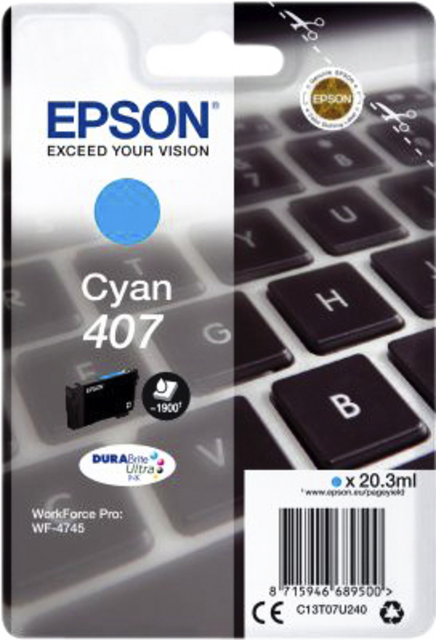 4040646 inkcartridge epson 407 t07u240 blauw