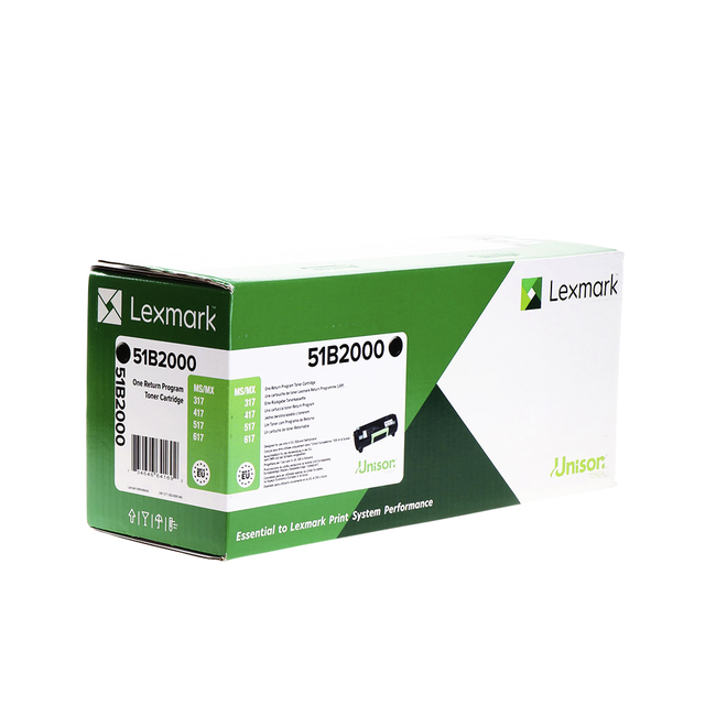 Tonercartridge LEXMARK 51B2000 2.5K zwart