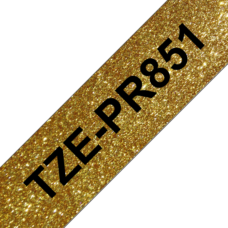 Brother TZe-PR851 Zwart op Premium Goud 24mm