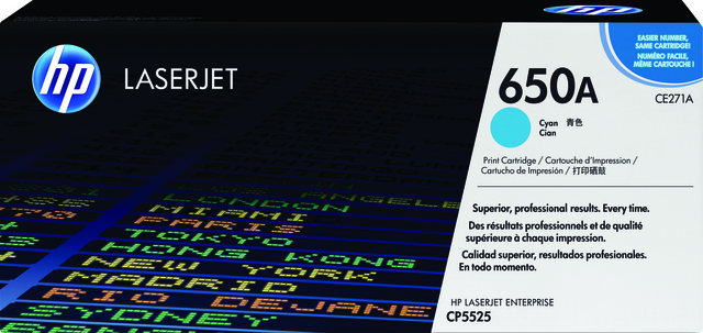 Toner cartridge HP CE271A 650A blue Toner cartridge HP CE271A 650A blue