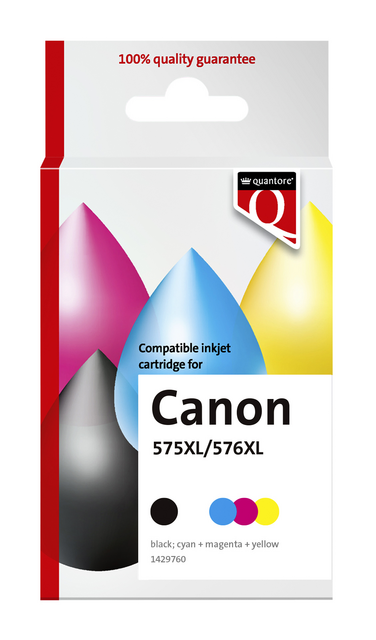 Ink cartridge Quantore alternative tbv Canon Pg-575XL Cl-576XL black + color Ink cartridge Quantore alternative tbv Canon Pg-575XL Cl-576XL black + color