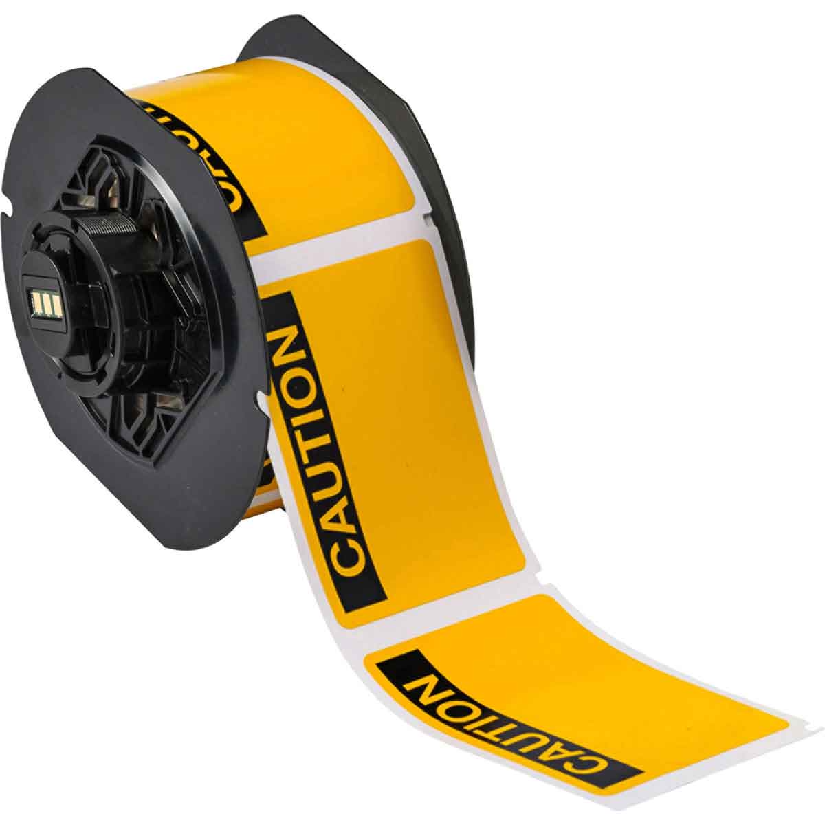 142193-B30-241-595-OSHACA Voorbedrukte en voorgesneden blanco labels voor BBP3x/S3xxx/i3300-printers, 76,20 mm (B) x 57,15 mm (H), Zwart op geel