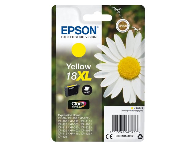 2666424 inkcartridge epson 18xl t1814 geel