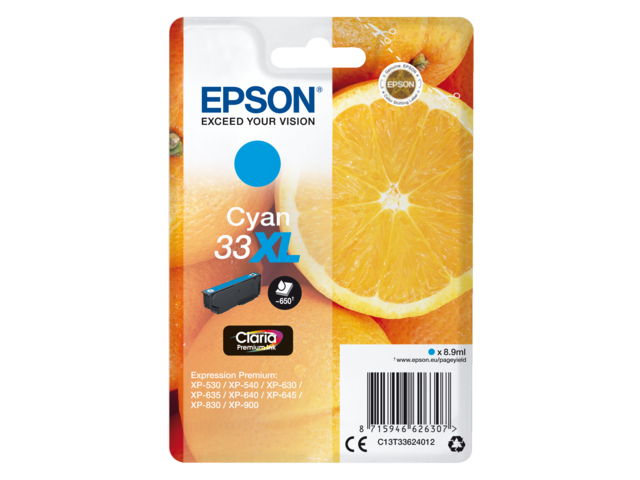 2666554 inkcartridge epson 33xl t3362 blauw