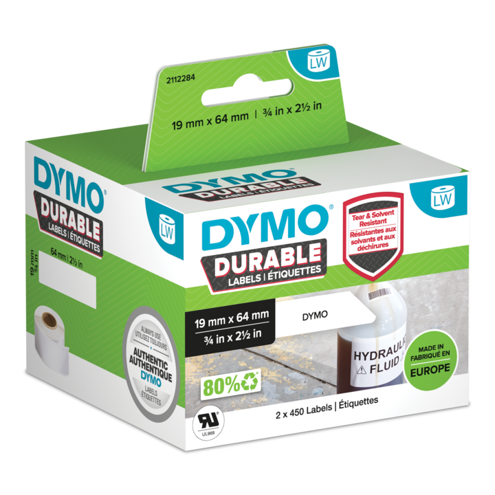 Dymo 2112284 duurzame LabelWriter etiketten 19x64mm