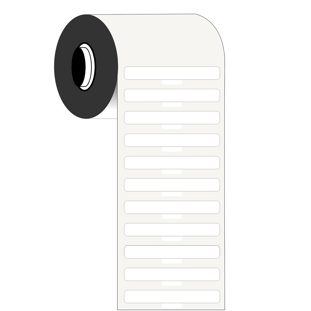 B33 continue witte polyesterlabels met permanente acrylkleefstof