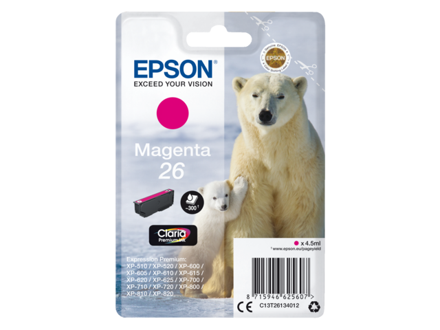 2666471 inkcartridge epson 26 t2613 rood