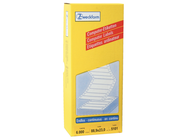5101 etiket avery zweck 5101 88.9x23mm 1baans 6000st