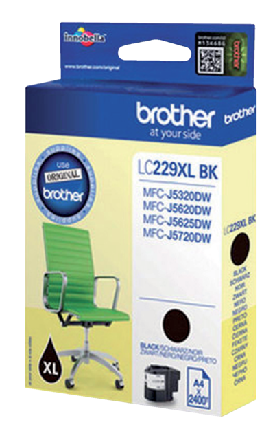 Inktcartridge Brother LC-229XLBK zwart Inktcartridge Brother LC-229XLBK zwart