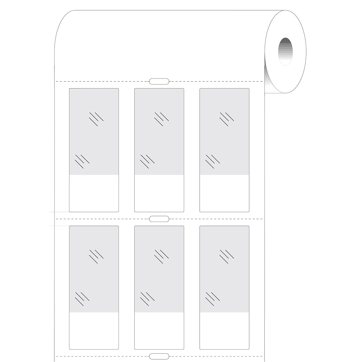 236987_BPT-511-427 Thermische transfert labels, 25,40 mm (B) x 63,50 mm (H), Wit
