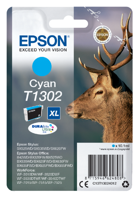 Inktcartridge Epson T1302 blauw Inktcartridge Epson T1302 blauw