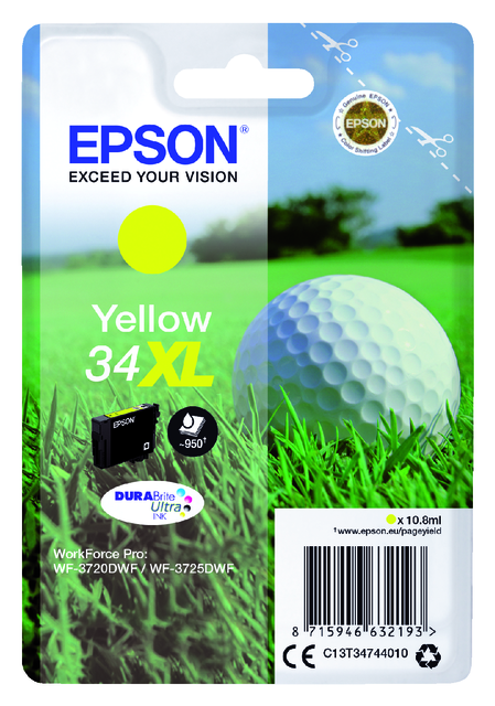 2775525 inkcartridge epson 34xl t3474 geel hc