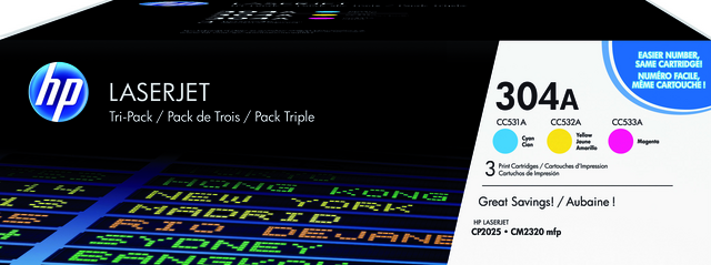 Toner cartridge HP CF372AM 304A 3 colors