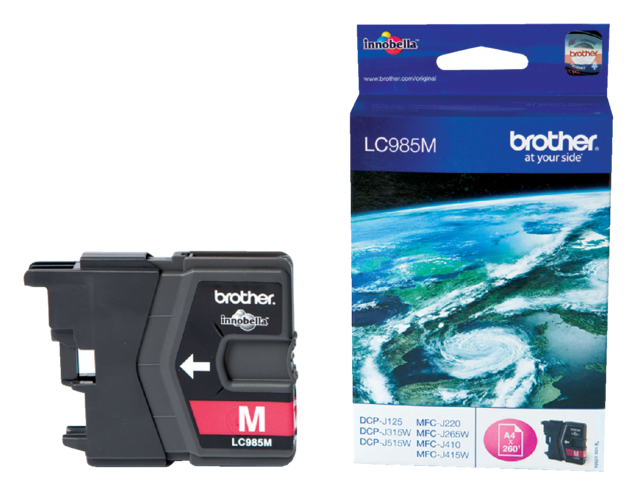 Inktcartridge Brother LC-985M rood Inktcartridge Brother LC-985M rood