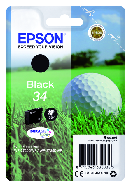2775505 inkcartridge epson 34 t3461 zwart