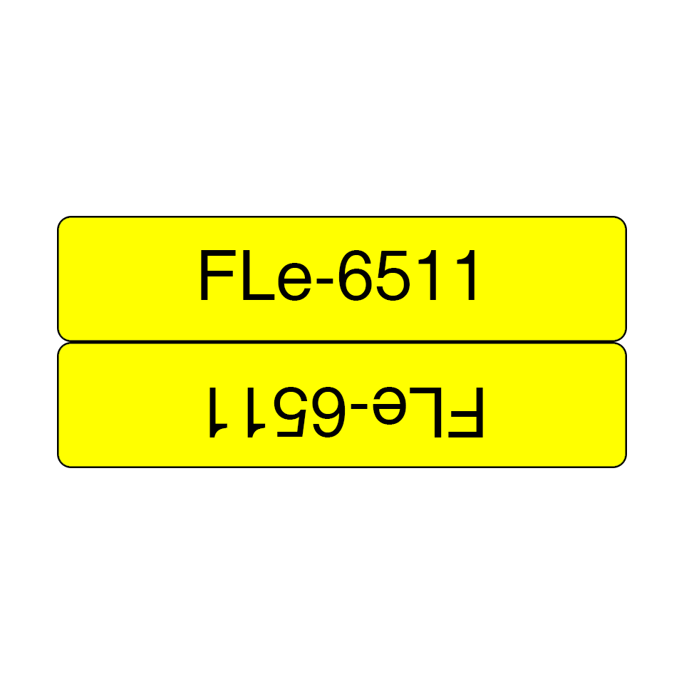 Brother FLe-6511 voorgestanste kabelvlag zwart op geel