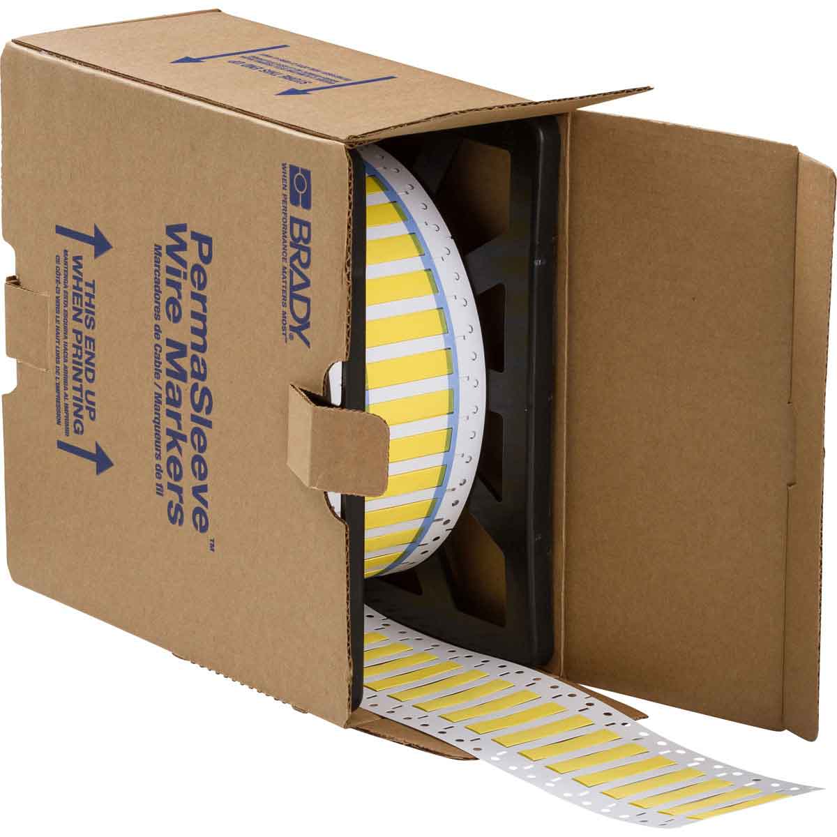 104700-3PS-250-2-YL-2 PermaSleeve krimpkousen, 25,40 mm (B) x 11,15 mm (H), Geel