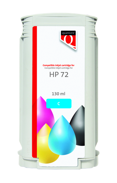 Inktcartridge Quantore alternatief tbv HP 72 C9371A blauw Inktcartridge Quantore alternatief tbv HP 72 C9371A blauw