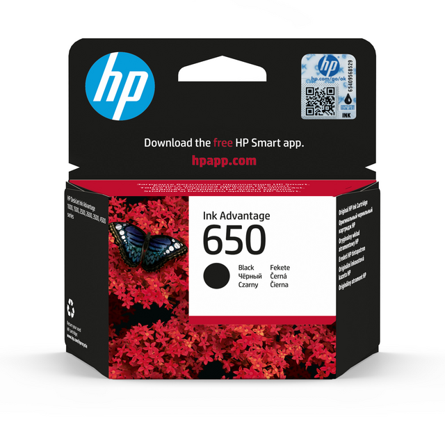 HP CZ101A 650 Black Ink Cartridge