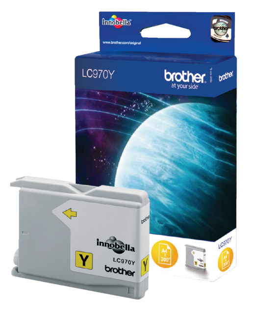 Inktcartridge Brother LC-970Y geel Inktcartridge Brother LC-970Y geel