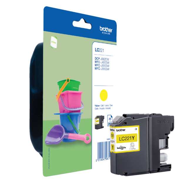 Inktcartridge Brother LC-221Y geel Inktcartridge Brother LC-221Y geel